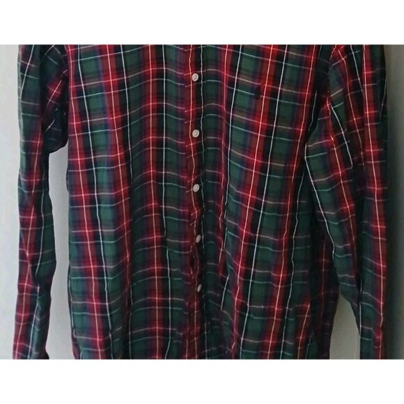 Ralph Lauren Blake Button Down Shirt Size Large Red Green Plaid Holiday Academia - Picture 4 of 9